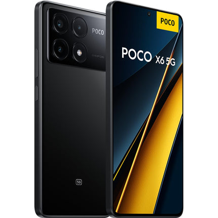 Poco X6 Pro 5G nutitelefon, 12+512GB lukustamata telefon, 120Hz 6,67" 1,5k AMOLED ekraan, 64MP OIS kolmekordne kaamera, 5000mAh, 67W turbolaadimine, kahekordne SIM-kaart, must