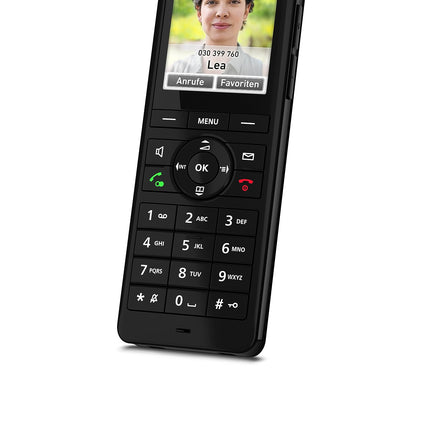 FRITZ!Fon X6 must DECT mugavustelefon (kvaliteetne värviekraan, HD-telefonisüsteem, täisdupleks-käed-vabad kõned, FRITZ!Boxi funktsioonide juhtimine), must, saksakeelne versioon