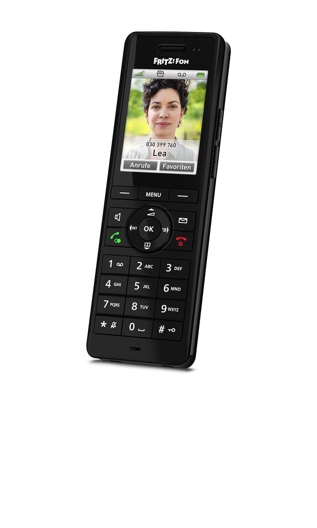 FRITZ!Fon X6 must DECT mugavustelefon (kvaliteetne värviekraan, HD-telefonisüsteem, täisdupleks-käed-vabad kõned, FRITZ!Boxi funktsioonide juhtimine), must, saksakeelne versioon