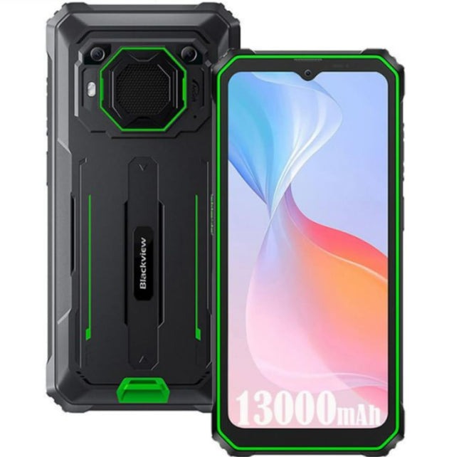Lepinguvaba õuetelefon Blackview BV6200 PRO, 12GB+128GB (1TB laiendus), 13000mAh aku, 6.56'' HD+, ArcSoft® 13MP+8MP, Android 13 DUAL SIM IP68 MIL-STD-810H veekindel nutitelefon, roheline