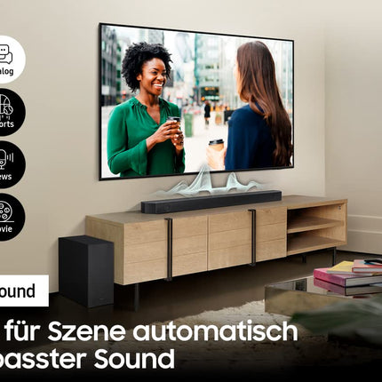 Samsung HW-Q610B 3.1.2-kanaliga Q-heliriba (Saksa mudel), juhtmevaba Dolby Atmos / DTS:X, Q-Symphony, adaptiivne heli [2022]