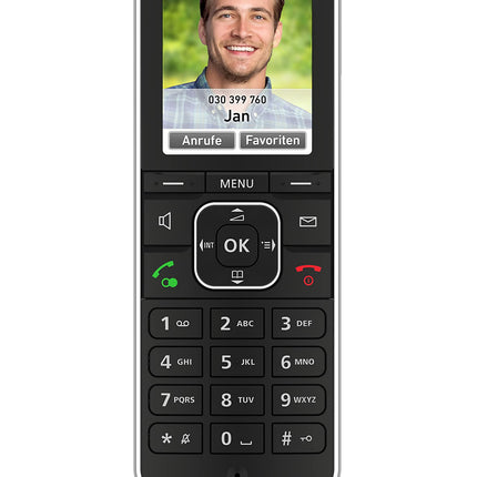 FRITZ!Fon C6 must DECT mugavustelefon (kvaliteetne värviekraan, HD-telefoniteenus, interneti-/mugavusteenused, Fritz!Boxi funktsioonide juhtimine) must, saksakeelne versioon