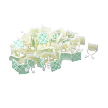 sourcing map 66pcs Adhesive Base Set for Cable Ties, Nylon Self-Adhesive Twist Locks Holder Cable Tie Clips White