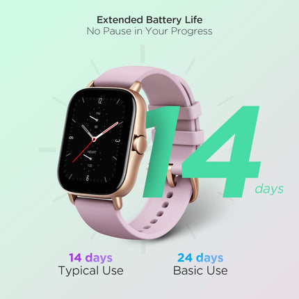 Amazfit A2021 Smartwatch GTS 2e GPS 1.65'' Activity Tracker for Fitness and Health with 90 Sports Modes, 14 Days Battery Life, SpO2, Heart Rate, Sleep, Stress Monitoring for Men Women