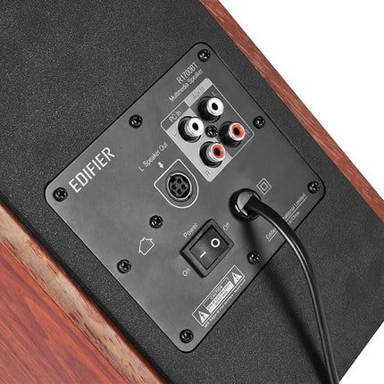 Edifier R1700BT kõlarikomplekt, 2 riiulikõlarit, analoog- ja digitaalühendused, Bluetooth, puidust korpus, puidust ühenduskaablid, kaugjuhtimispult
