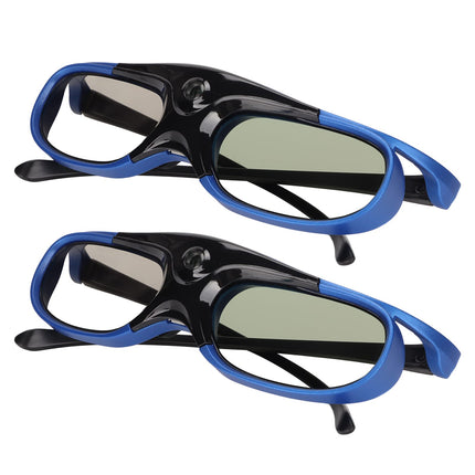 DLP Link Active Shutter 3D Glasses, Rechargeable, 144 Hz, Lightweight and Comfortable, Left and Right Eye Rotation for DLP Link Projectors