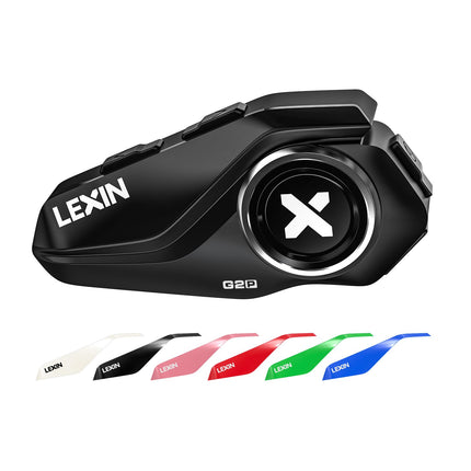 LEXIN G2 mootorratta Bluetooth-peakomplekt, kiivriga sidesüsteem 2–6 inimesele 1000 m raadiuses, veekindel käed-vabad süsteem FM-raadioga