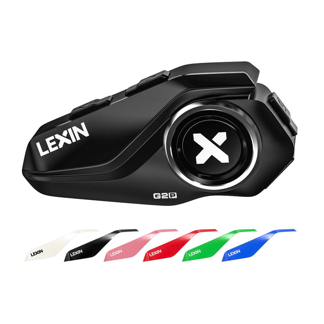 LEXIN G2 mootorratta Bluetooth-peakomplekt, kiivriga sidesüsteem 2–6 inimesele 1000 m raadiuses, veekindel käed-vabad süsteem FM-raadioga