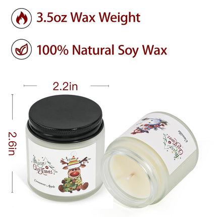 Christmas glass candles for women, 6 pack scented candles set, natural soy wax, aromatherapy candles for birthdays, Christmas candles for women, men, girlfriends, colleagues