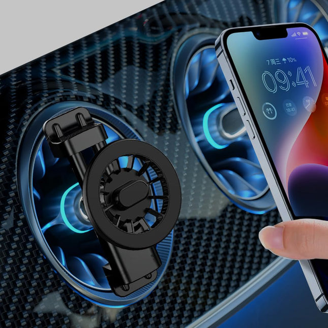 Car phone holder for MagSafe car holder round ventilation magnet car phone holder for MercedeBenz phone holder A/B/C/E/S-Class Mini Cooper SMART 451 FIAT 500, compatible with MagSafe iPhone