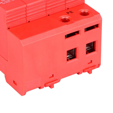 4P Home Surge Protector Low Voltage Arrester 40KA Surge Arrester DIN Rail for Thunder Protection, Three-Phase Four-Wire (4P40KA)