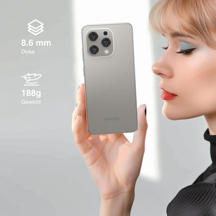 DOOGEE N55 nutitelefon ilma lepinguta Android 14-128GB+9GB /1TB mobiiltelefon ilma lepinguta, kaheksatuumaline 6.56" HD+ IPS 90Hz nutitelefon soodne, 5150mAh 13MP+8MP, kahe SIM-kaardiga 4G SIM-kaardita mobiiltelefonid, Face ID/GPS/OTG