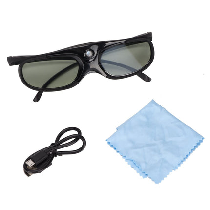 2 tk DLP Link 3D-prille, 144 Hz aktiivse katikuga 3D-prille, 3D-prille LCD-objektiiviga, ühildub kõigi 3D DLP-projektoritega, 3D-vaateprille
