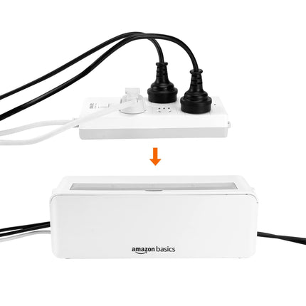 Amazon Basics kaablikarp kaablite peitmiseks ja korraldamiseks - suur, valge