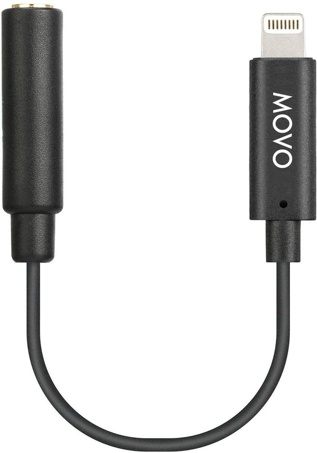 Movo IMA-1 3,5 mm TRRS mikrofoni adapterkaabel Lightning-pistiku donglile, ühildub Apple iPhone'i, iPadi, nutitelefonide ja tahvelarvutitega, optimeeritud mikrofonide/Pro Audio jaoks, must