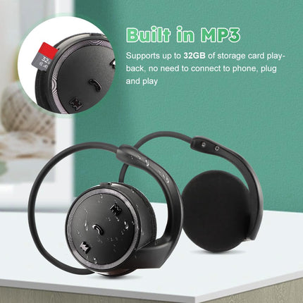 POHOVE 5.0 Bluetooth Headphones, Sports Headphones Wireless Headphones On Ear with Clear Voice Capture Technology and Echo Cancellation Microphone for Gym, Sports, Running, Work