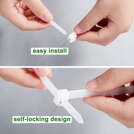 Cable Ties Extra Long White 600mm x 8.8mm Strong Large Cable Ties, 50 Pack Industrial Durable Strong Wire Ties for Tying Fences, Awnings, Tying Branches and Plants