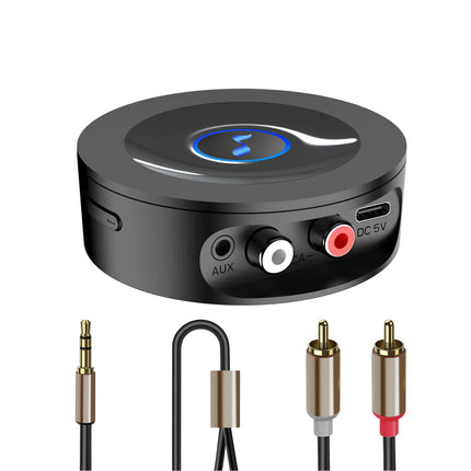 Bluetooth 5.2 receiver for stereo system, AUX Bluetooth adapter jack 3.5, lossless-level HiFi receiver for speakers, amplifier with RCA cinch, long range, HD audio, low latency