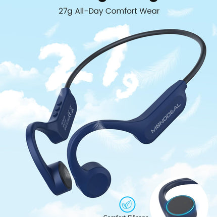 MONODEAL luujuhtivusega kõrvaklapid Bluetooth 5.3 avatud kõrvaklappidega, C-tüüpi laadimisport, IPX6 veekindlad luujuhtivusega kõrvaklapid sörkjooksuks, jalgrattasõiduks, fitnessiks