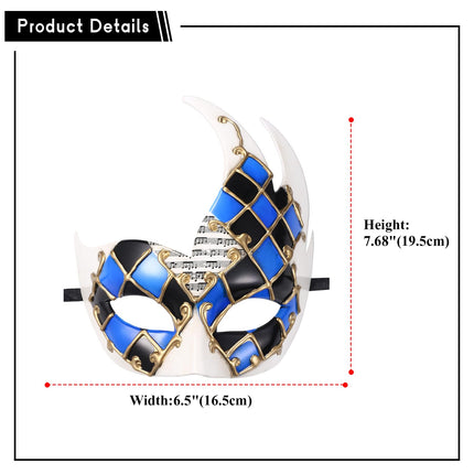 Aroncenti Veneetsia maskimeeste mask: mask karnevali ja halloweeni ballidele, muusikafestivalidele, mardi gras'ile, rüütlilik Itaalia Veneetsia mask