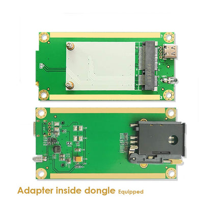 EXVIST 4G LTE tööstuslik mini PCIe-USB adapter tööstuslikuks adapteriks koos SIM-kaardi pesaga, ühildub WWAN/LTE 3G/4G mini PCIe mooduliga, näiteks Quectel EC25-AF EG25-G jne, kiireks võrguühenduseks.