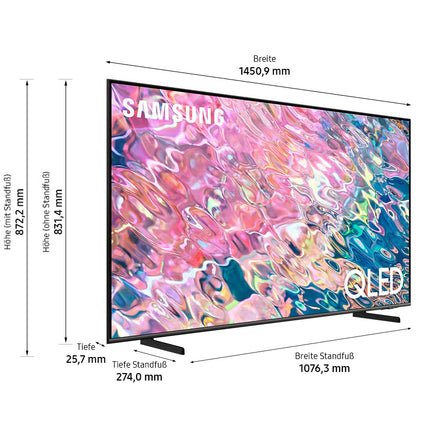 Samsung QLED 4K Q60B 65-tolline teler (GQ65Q60BAUXZG, Saksa mudel), Quantum HDR, Quantum Processor Lite 4K, Multi View, nutiteler [2022]
