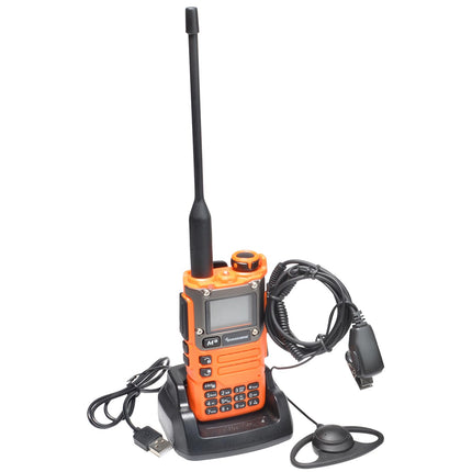 QUANSHENG UV-K6 5W raadiosaatja, pika levialaga laetav pihuraadio täiskasvanutele, politseiraadio FM, NOAA, C-tüüpi laadimisega, 200 kanaliga (UA-K6 koos D01CK-ga)