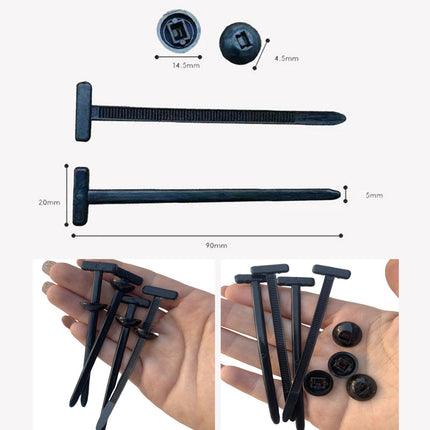 Universaalne nailonist kaablisideme pandla, 50/100 tk vastupidav iselukustuv nailonist kaablisidemete hoidik, mitmeotstarbeline plastkaablisidemete tööriist auto igapäevaseks remondiks (50 tk)