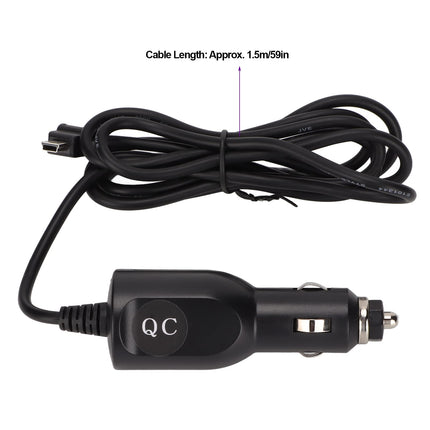 Zunate GPS-i laadimiskaabel, 5V 1.2A sigaretisüütaja autolaadija, 1.5M GPS-navigatsioonikaabel sigaretisüütaja jaoks, Tomtom XL One GPS-ile, ühenda ja kasuta