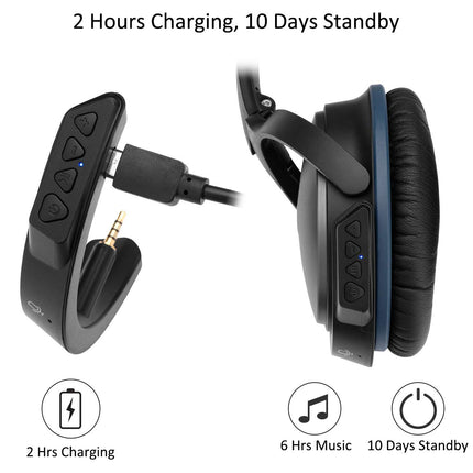 YOCOWOCO juhtmevaba Bluetooth 5.0 adapter Bose QuietComfort QC25 kõrvaklappidele, aptX/MIC/helitugevuse regulaator, must