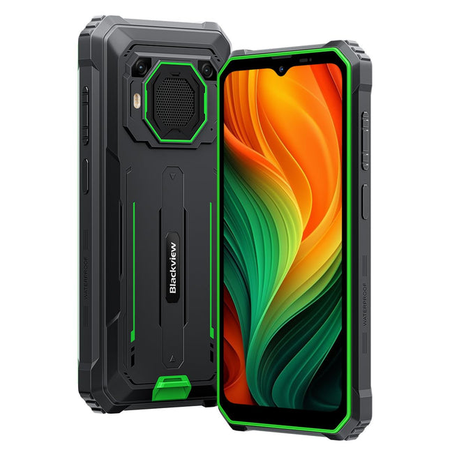 Blackview BV6200 Plus Outdoor Mobile Phone, 24GB+256GB, 11000mAh Battery, 3W 98dB Ultra-loud Speaker, 16MP+13MP, 6.56'' HD+, Android 14 DUAL SIM IP68 Waterproof Smartphone Without Contract, NFC Green