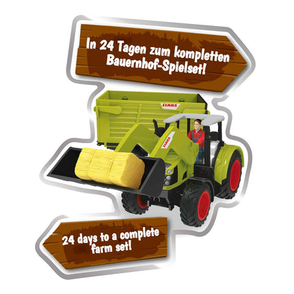 CRAZE Advent Calendar Children CLAAS Toy Advent Calendar with Farm Figures and Tractor, 24 Surprises, Advent Calendar Boys