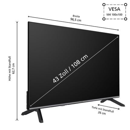 JVC 43-tolline nutiteler, millel on TiVo Full HD tugi, HDR-teler kolmekordse tuuneriga, LED-teler LT-43VF7555