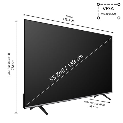JVC 55-tolline nutiteler TiVo 4K UHD-ga, millel on Dolby Vision HDR, Dolby Atmos ja kolmekordne tuuner, LED-teler LT-55VU7555