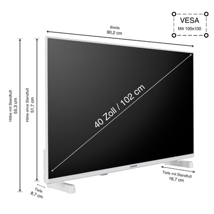 Telefunken 40-tolline TiVo-toega nutiteler (Full HD, HDR, HD+ 6 kuud kaasas, kolmekordne tuuner) XF40TO750S-W
