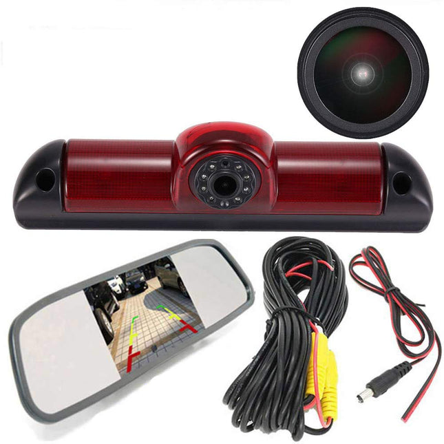 HD auto IP68 haagissuvila tagurduskaamera tahavaatekaamera pidurituled pidurituled sobivad nurga reguleerimisega ööversioonile ühildub kaubiku katusekaameraga FIAT Ducato X250/ Peugeot Boxter/Citroen Jumper
