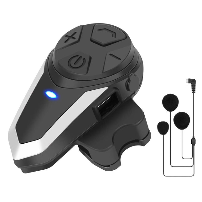 BT-S3 mootorratta interkom Bluetooth 5.0-ga, 1000 m leviala ja integreeritud FM-raadioga, täiskiivritele, pehme mikrofoniga