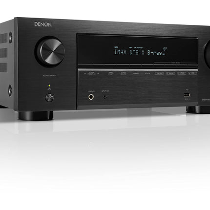 Denon AVC-X3800H 9.4-kanaliga AV-ressiiver, võimendi Auro-3D, Dolby Atmos, DTS:X, 6" 8K sisendid ja 3 väljundit, Bluetooth, AirPlay 2, HEOS Multiroom, Alexa ühilduv, must