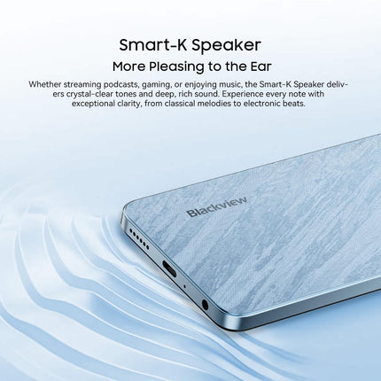 Blackview Wave 8 4G Android 14 nutitelefon ilma lepinguta, 12 GB + 128 GB (2 TB väline SD-kaart), 6,56-tolline HD+ ekraan (silmadele mugav režiim), 13 MP + 8 MP, kahe SIM-kaardiga mobiiltelefon, Smart-K Box kõlar, GPS, lilla