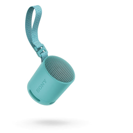 Sony SRS-XB100 - Wireless Bluetooth speaker, portable, lightweight, compact, outdoor, travel speaker, durable, IP67 waterproof and dustproof, 16-hour battery life, carrying strap, hands-free function, blue