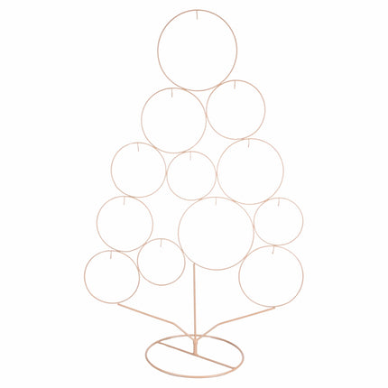 Iron Christmas tree, height 82 cm, 18 hooks, champagne, Xmas