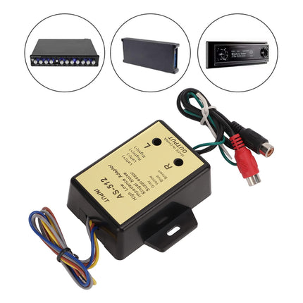 Audio System Output Converter 2-Channel Line High Low Level Converter 2-Channel Line High Low Impedance Adapter Audio Speaker Level Output Converter