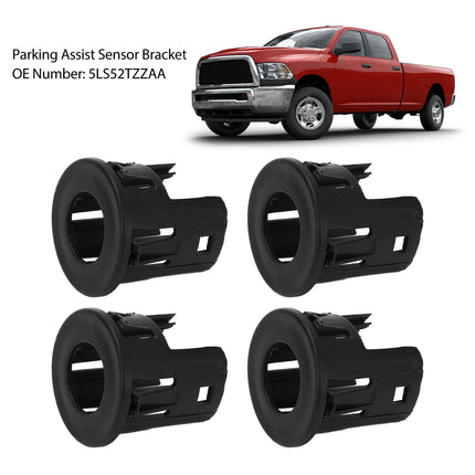 4pcs Parking Sensor Bracket 5LS52TZZAa Front Rear Bumper Parking Sensor Trim Replacement For Ram 1500 2014-2018