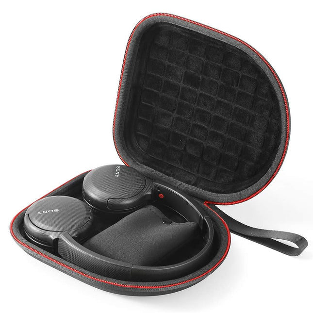 Kõva ümbris Sony WH-CH500, Sony MDR-ZX330BT juhtmevabade Bluetooth-kõrvaklappide jaoks, reisikott - must (musta voodriga)