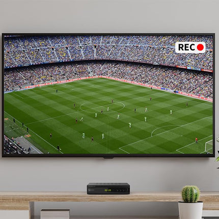 TELE System TS6822 PRO DVB-T2 HEVC digitaalne maapealne dekooder ja topelttuuner DVR-T2 HD HDR (HDR10 / HLG) ekraani ja kaugjuhtimispuldiga 2-ühes teleri juhtimisega