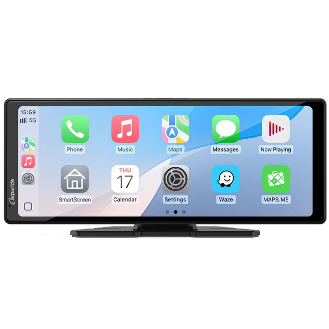 Carpuride V92 Portable Car Stereo Wireless Carplay &amp; Android Auto, 10.26 inch 1080P HD Touchscreen Radio with BT 5.0, Mirror Link Mount Truck RV Dashboard