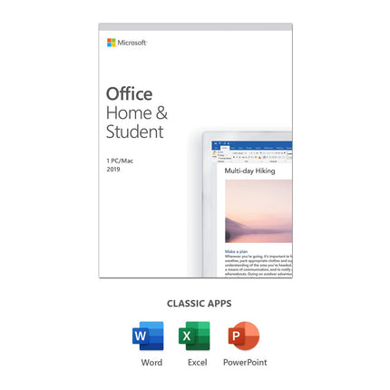 Microsoft Office 2019 kodu- ja õpilasversioon | 1 kasutaja | 1 arvuti (Windows 10) või Mac | Ühekordne ost | Mitmekeelne | Karbis
