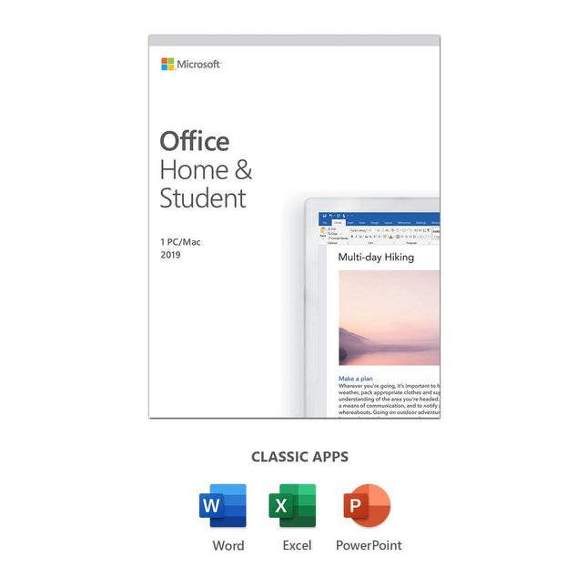 Microsoft Office 2019 kodu- ja õpilasversioon | 1 kasutaja | 1 arvuti (Windows 10) või Mac | Ühekordne ost | Mitmekeelne | Karbis