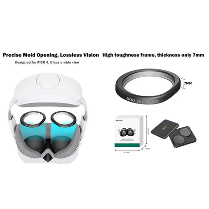 1 paar VR-prille, magnetiline lühinägelikkuse lääts, sobib PICO 4-le, VR professionaalsed lühinägelikkuse prillid, raam asfääriline vaigulääts