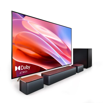 ULTIMEA 5.1 Dolby Atmos, 3D ruumilise heli süsteemi heliriba teleritele, heliriba subwooferiga, teleri kõlar kodukinole reguleeritava bassiga, Poseidon D60 seeria